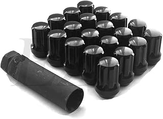 20 Black Short Duplex Spline Drive Acorn 14x1.5 Lug Nut Kit with Key