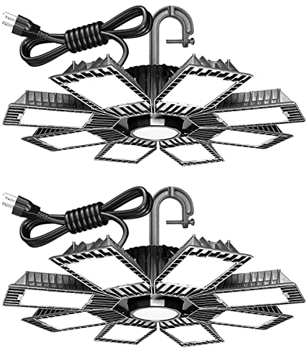 2 Pack LED High Bay Light 160W 22,500lm,with 5ft Cable Plug in LED Shop Light Replacement 600Watt HID/HPS/Metal Halide or CFL,for Shop Garage Warehouse Workshop Barn Lighting 2 Pack LED High Bay Light 160W 22,500lm,with 5ft Cable Plug in LED Shop Light Replacement 600Watt HID/HPS/Metal Halide or CFL,for Shop Garage Warehouse Workshop Barn Lighting