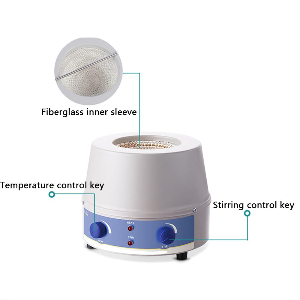 Agitador Magnético, Manto Calefactor Magnético, Capacidad De Agitación De 100 Ml a 2000 Ml, Control De Temperatura De 380 ℃, 0~1600 Rpm, Equipo De Laboratorio,250ml
