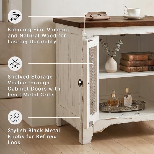 Signature Design by Ashley Wystfield End Table with Storage, White/Brown - image 4