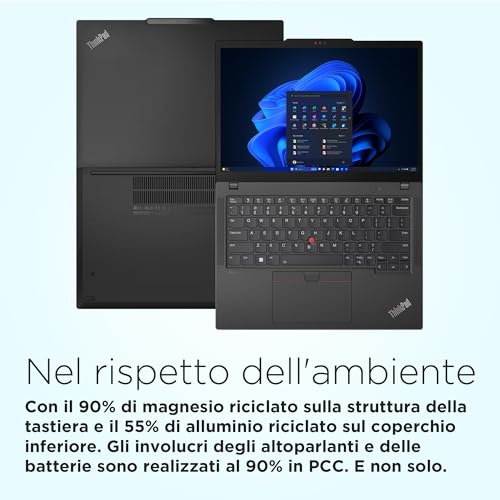 Notebook 13.3 Pollici ThinkPad X13 Gen 5, PC Portatile Professionale Windows 11 Pro, Intel Core Ultra 7 155U, RAM 16GB LPDDR5X, 512GB SSD NVMe - Laptop Grafica Intel, Computer Audio Dolby - Notebook - Immagine 2