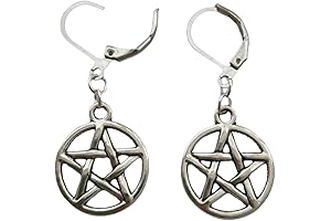 Pentacles Earrings: Mystical Witchy Adornment