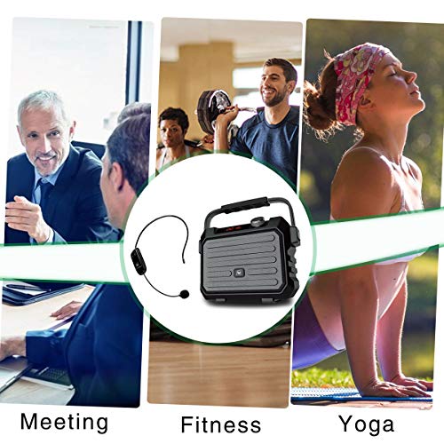 W WINBRIDE Wireless Voice Amplifier for Teachers, 30W Portable PA Speaker System, Wireless Microphone for Classroom Teachers Fitness Instructor, Bluetooth Headset and Speaker... - Image 3