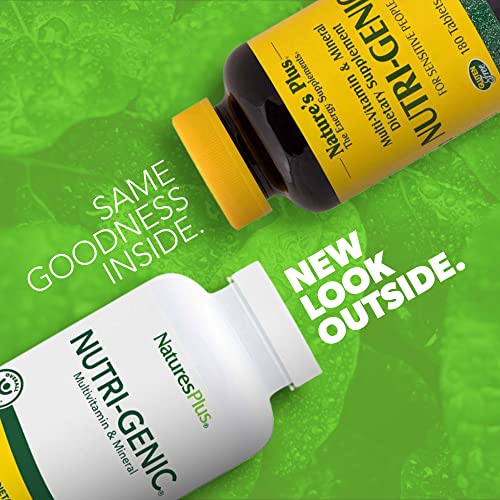 Natures Plus 097467030466 Nutri-Genic Multivitamin - 180 Vegetarian Tablets - Hypo-Allergenic Natural Multivitamin & Mineral Supplement For Sensitive People - Allergen-Free thumb #1