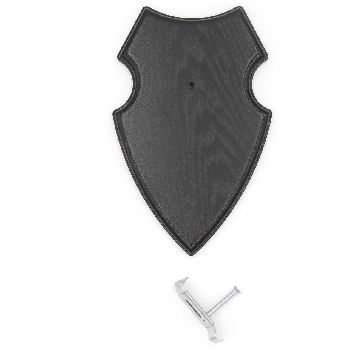 AF Coat of Arms Shield 19 x 12 cm Deer Sign Trophy Shield in Dark Oak Ear Clip