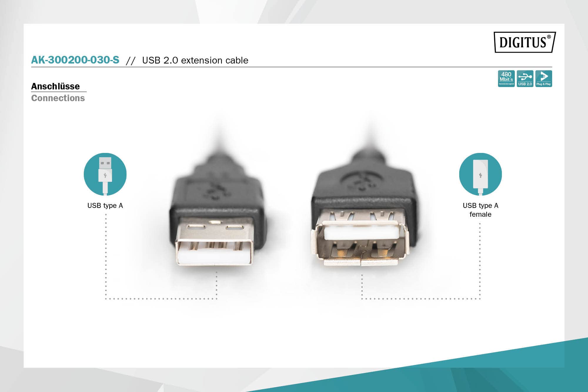 Good Connections Cavo Di Collegamento USB 2.0 Da Spina A A Spina B, Con Nucleo In Ferrite, Placcato Oro, Nero, 2m (2 M, USB 2.0 - Foto 10