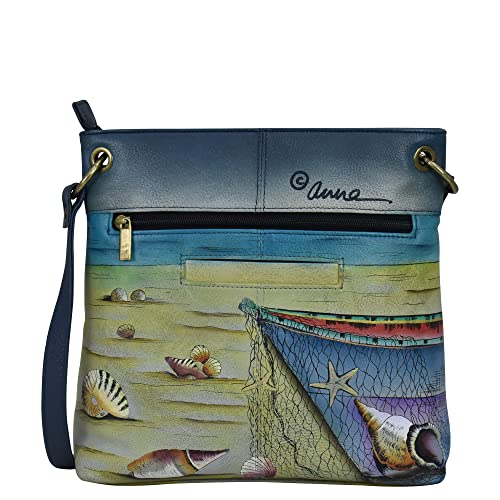 Anna by Anuschka Women’s Original Hand-Painted Leather Medium Shopper Crossbody2