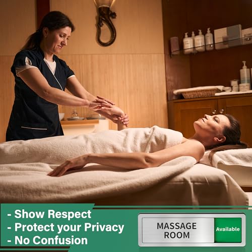 Image of Massage Room Door Sign,Do Not Disturb- Spa Room In Use /Available Slider Sign for Wellness & Health Centers Business Vacant Occupied Privacy Spa Decor