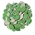 1.1LB Random Iridescent Leaves Ceramics Mosaic Tiles, Making Creative 3 Size Ceramic Mosaic Pieces for DIY Craft,Flowerpots, Vases, Cups, Garden Decor Mosaic Making Supplies (Green)