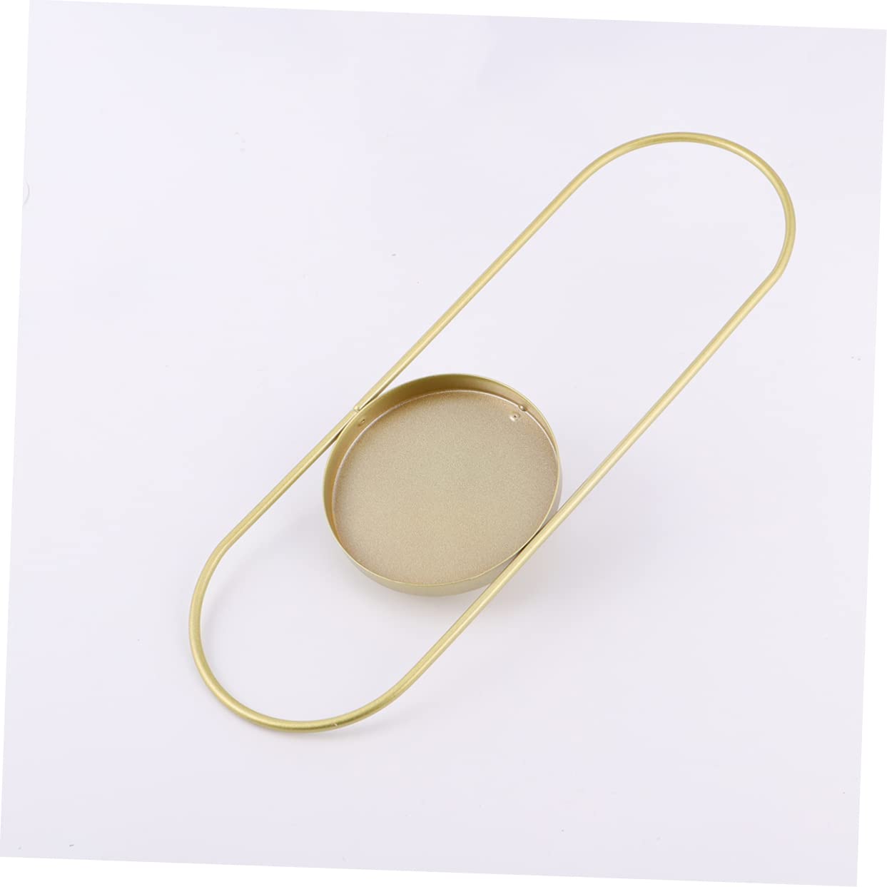 FUNOMOCYA Oval Wall Candlestick Wall Hanging Sconce Gold Candle Holders Rustic Decor Easy Assembly