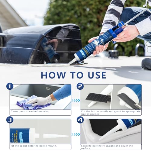 Gociean GN019B Rv Roof Sealant Self-Leveling 4-Pack White thumb #5