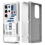 Candykisscase for S24 Ultra, Robot Pattern Shock-Absorption Hard PC and Inner Silicone Hybrid Dual Layer Armor Defender Case for Samsung Galaxy S24 Ultra