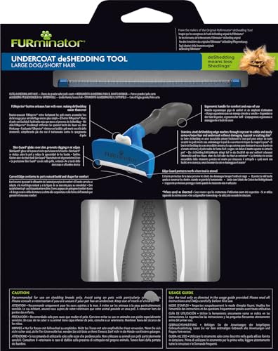 Furminator deShedding-Tool Hund Größe L Kurzhaar - Hundebürste für große Hunde zur Entfernung der Unterwolle - Verbessertes Design