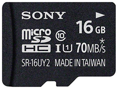 SONY Micro SD SR-16UY2A  SDHC UHS-1 Class 10 16GB Memory Card  + Adapter 70 MB/s