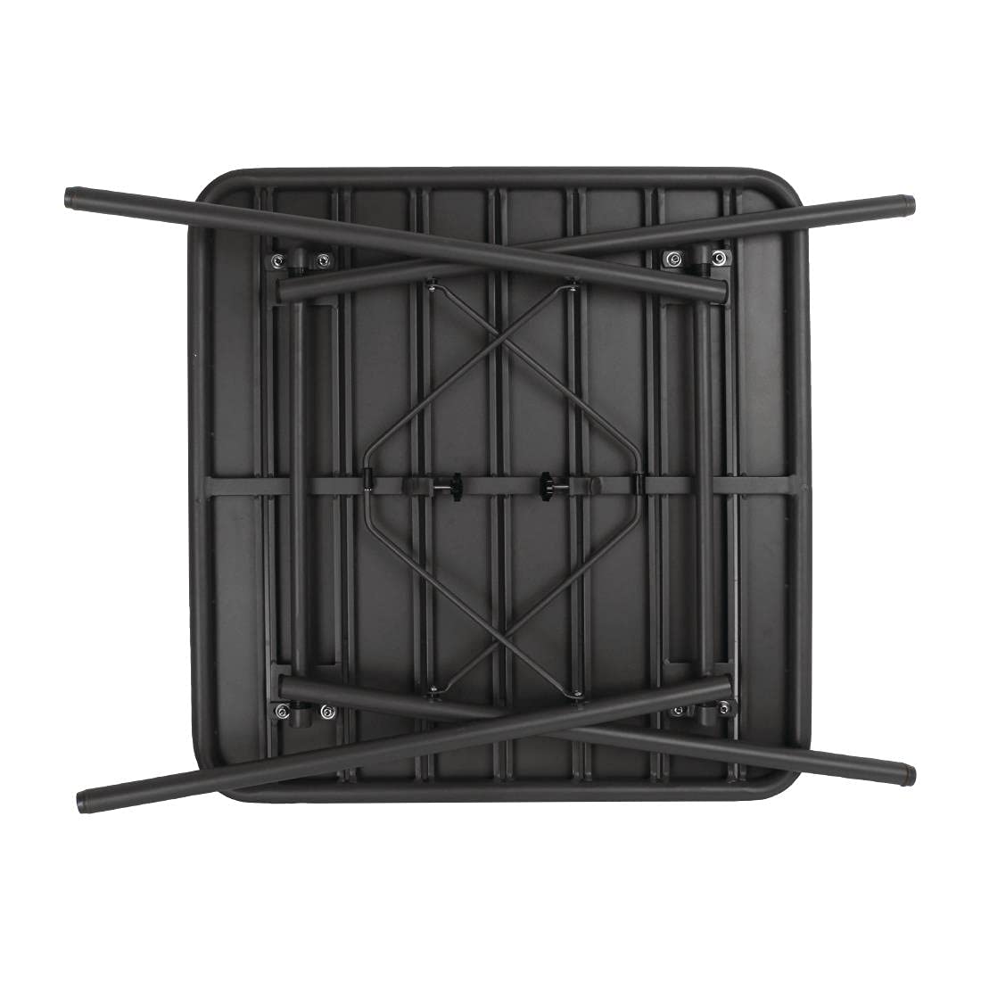 Bolero cf-mt-e030 schwarz Lattenrost quadratisch Stahl Tisch, 700 mm, schwarz