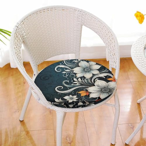 Coussin de sol haut de gamme en mousse à mémoire de forme et fleurs abstraites - 6
