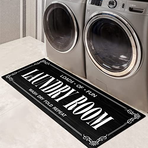 GETITEZY Laundry Room Rug Non Slip Laundry Rugs and Mats for Laundry Room Decor Washable Runner Rug for Laundry Room, Bathroom, Mudroom, Kitchen, 17
