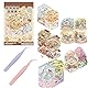 22 Stück DIY-Aufkleber, 3D Miniatur Haus Sticker, Hausaufkleber 3D Miniature Scene Stickers, Miniatur Haus Sticker 3D Mit Pinzette, Aufkleber Scene Selbermachen Von Kaffeehaus (A)