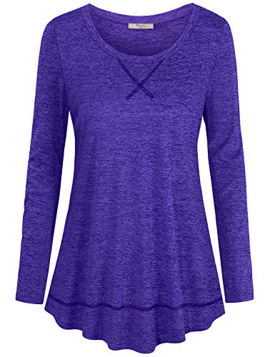 Image of Cestyle Workout Tops for Women Yoga Tops Running Shirts Activewear Tee Shirt