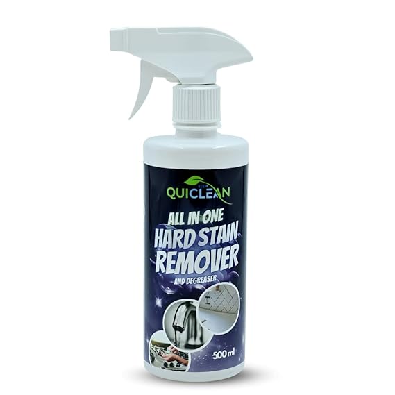 Quiclean All in One Hard Stain Remover | Kitchen Cleaner, Chimney Degreaser | Limescale Remover | Tiles Cleaner | Faucet Cleaner | Cleans Rust, Hard Water Stains | Skin Friendly | 500 ml (Pack of 1)