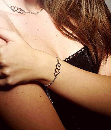 Puntocuore - Bracciale Donna Regolabile con Doppio...