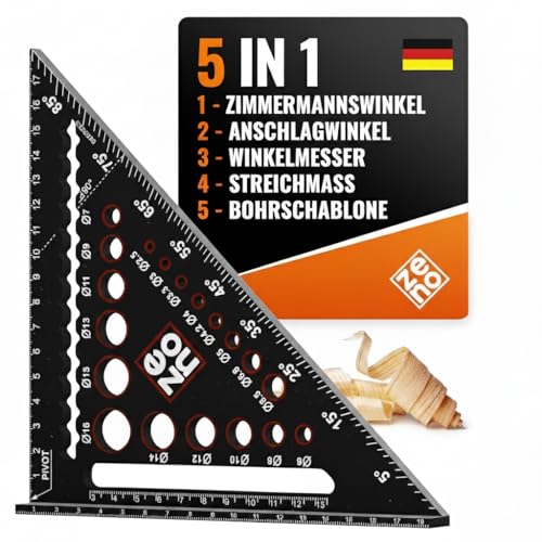 Zeno Zimmermannswinkel 180 mm – 5-in-1 Werkzeug
