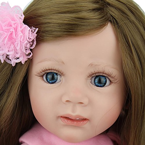 YIHANGG Reborn Baby Dolls Realistische Handgemachte Lebensechte Silikon Vinyl Baby Puppe 23 Zoll 60 cm Weiche Simulation Magnetische Mund Augen öffnen Mädchen Lieblingsgeschenk – Bild 6