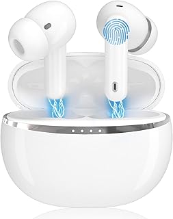 Wireless Earbuds, Bluetooth 5.3 Earbuds in-Ear, 50Hrs Playtime True Wireless Earphones Build in ENC and ANC Noise Cancelling Mic, with Charging Case, IP7 Waterproof Sport EarBuds for iPhone & Android