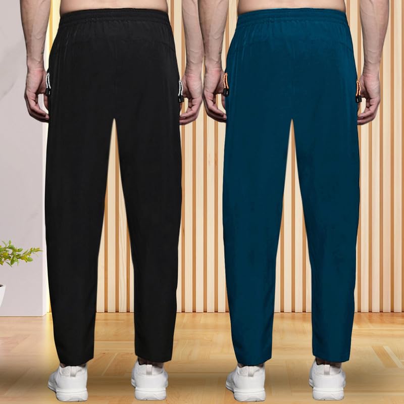 Image of Pinkmint Track Pant for Men ll Soild Track Pant ll Stretchable Regular Fit ll Yoga Wear ll Active wear (Pack of 2)