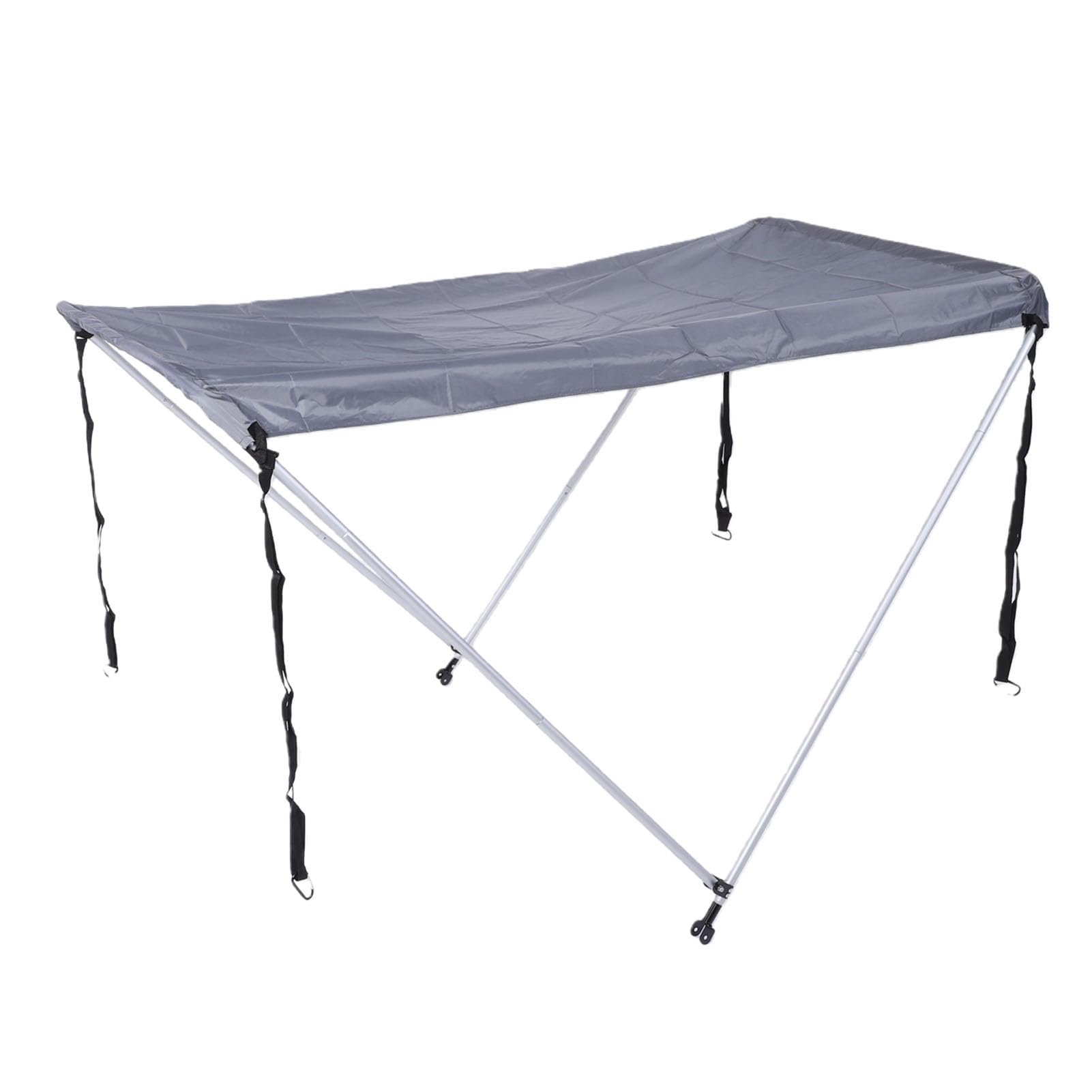 RiToEasysports Zadaszenie łodzi z tkaniną Oxford 210D, Osłona Przeciwsłoneczna do Baldachimu Kajaka z ramą ze Stopu Aluminium, 160 X 120 X 110 Cm, Regulowane Paski do łodzi Rybackich o Szerokości od
