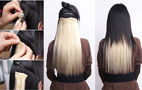 [PROMO] 17" Long Straight Curly Wavy Full Head Clip in Hair Extension 8 Pcs 18 Clips Real Thick Heat Resistance Synthetic Hairpiece for Women Girls (Medium Brown) - Thumbnail 3