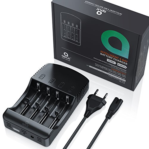 CSL - Universal Batterie Ladegerät - Akku Ladestation Intelligent Battery Charger - 4 Aufladeschächte - Inkl. 1x USB… – Bild 6