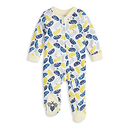 Image of Burt's Bees Baby unisex-baby Sleep & Play, Organic One-piece Romper-jumpsuit Pj, Zip Front Footed Pajama