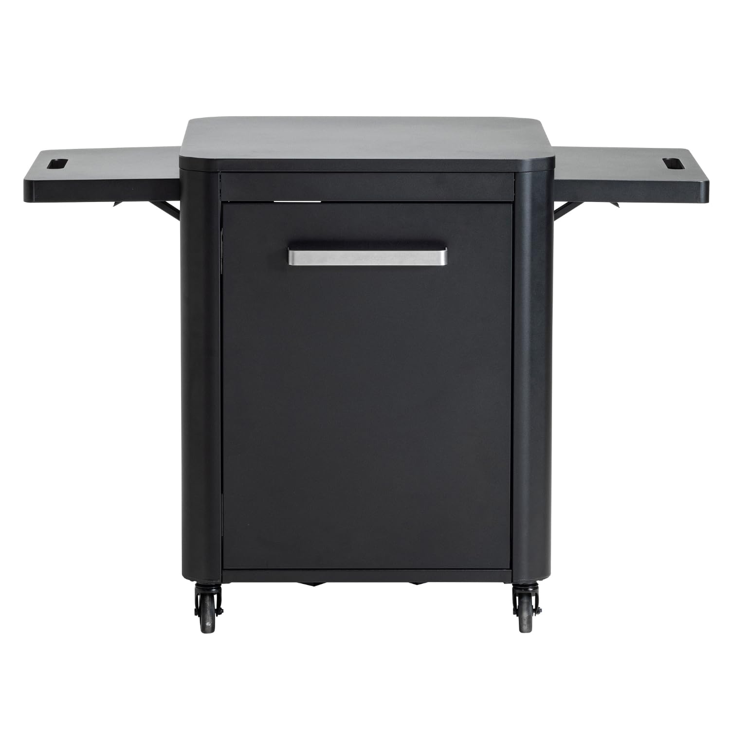 cozze Table roulante pour plancha 640 en Acier Inoxydable/Noire, Noir, 62.5 x 81.5 x 22.5 cm