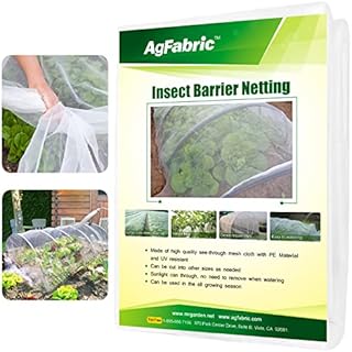 Agfabric Garden Netting 6.5'x15' Insect Pest Barrier Bird Netting for Garden Protection,Row Cover Mesh Netting for Vegetables Fruit Trees and Plants,White