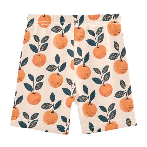 Cute Oranges Vintage Prints Girls Shorts Elastic Waist Sports Shorts Girls Leggings Pants for 4-10 Years2