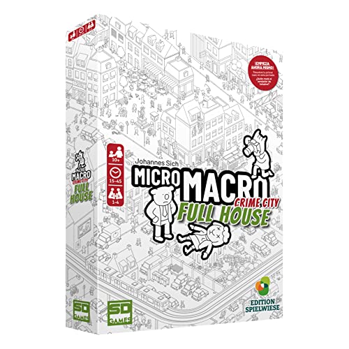 MICROMACRO CRIME CITY FULL HOUSE - Juego Detectives, Mayores 10 Años, 1 a 4 Jugadores