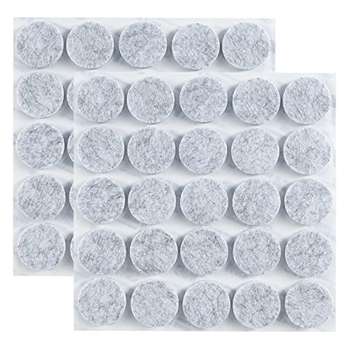 ギノヤ 5mm厚めフェルトパッド, 50枚入り 25mm 丸い家具保護パッド キズ防止 防音