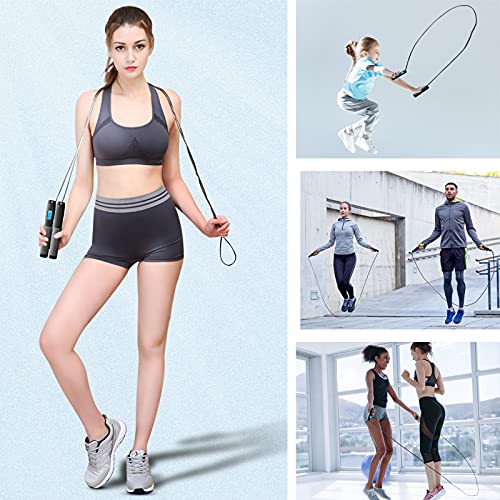 Uten Jump Rope, Skipping Rope for Women Men Kids with Ball Bearings Rapid Speed Cable and 6” Memory Foam Handles Ideal for Aerobic Exercise Like Speed Training, Extreme Jumping, Endurance Training and Fitness Gym. - Image 3