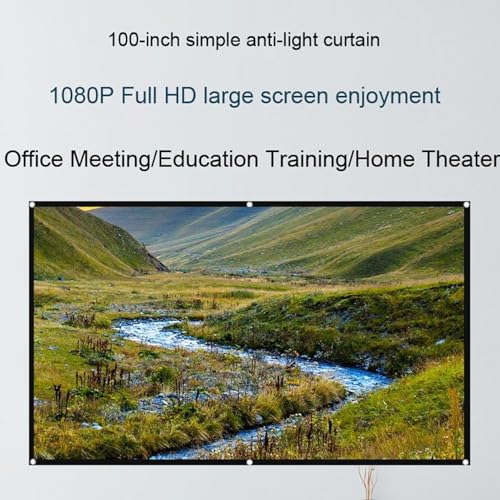 Écran de projecteur HD 4K avec taille de visualisation de 60 à 130 pouces - 3