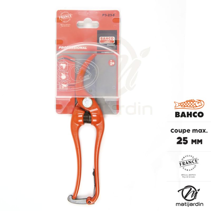 Sécateur Bahco Pradines P3-23-F 25 mm. Professionnel. Made in France