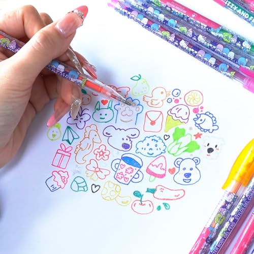 Townley Girl Hello Kitty and Friends 16 Piece Glitter Pen Body Art Set, Glittery and Bright Colors, Ages 3