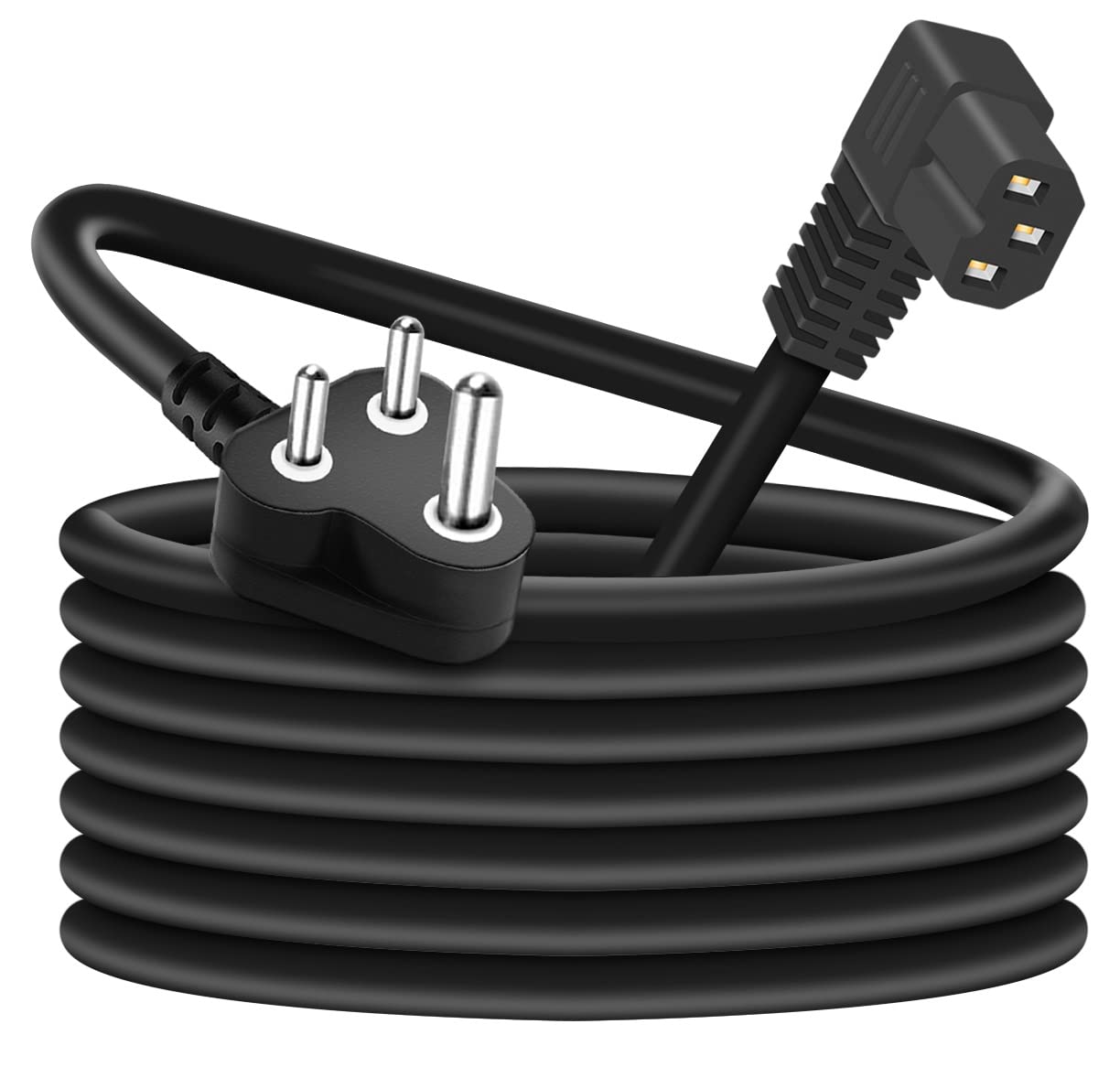 FEDUS 1.8 Meter 90 Degree L Shape 3 Pin Computer Power Cable Cord for