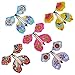 QINREN 20 Stück Flying Butterfly Toy, Spielzeug Aufziehbares Schmetterlingsspielzeug Magische Fliegende Schmetterlinge Überraschungsgeschenk für Grußkarten Party Geburtstag Hochzeit (5 Farben)