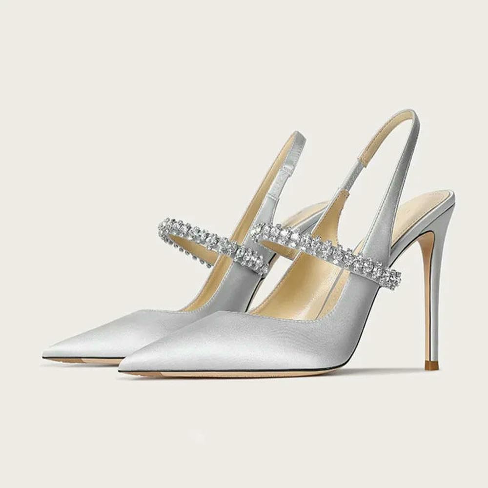 SYJYM Chaussures à talons hauts pointus avec bandeau et sandales pour femme