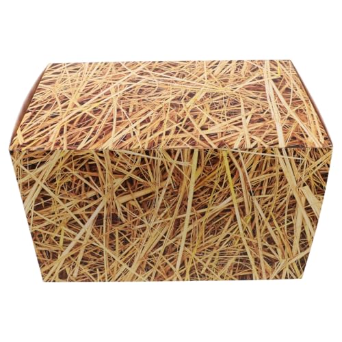 GLEAVI Balles De Foin Décoratives 15.75 X 9.84 X 9.84 Pouces Fausse Paille pour Décoration Western Cowboy Halloween Jardin Fête Champêtre