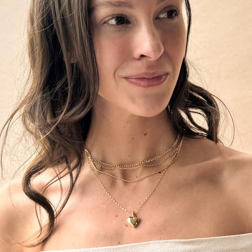 Honeycat HEART-LOCKET-G Puffy Heart Locket Charm Necklace In Gold thumb #4