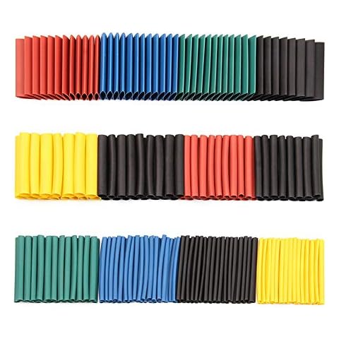 164Pcs Polyolefin Heat Shrink Tubing Kit Electric Insulation Heat Shrink Wrap Cable Sleeve 8 Specifications 5 Colors Cover