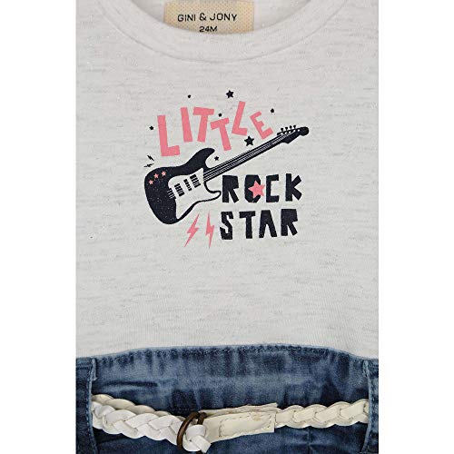 Image of Gini & Jony Girls Square Neck Washed A-Line Dress
