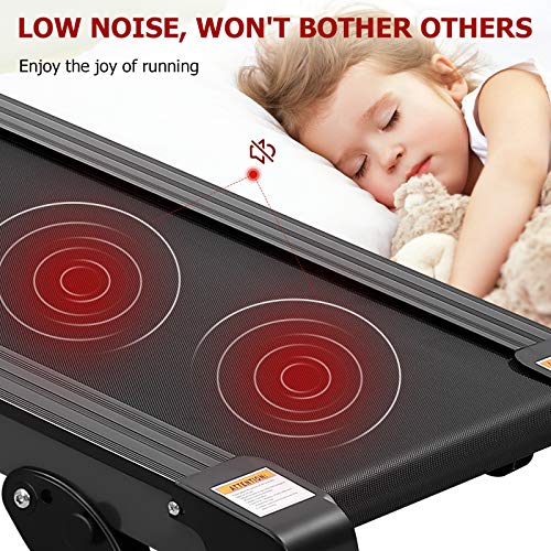 IMIKEYA Esteira dobrável com 15,7 cm de largura, 2.0 HP, máquina de corrida elétrica com garrafa e s